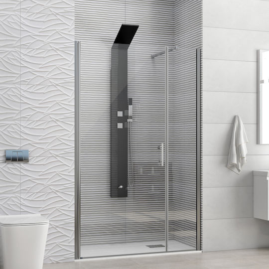 Karag S 5 Alto Cabinet Duș Cu Ușă Cu Balamale 140x200cm Sticlă Transparentă Cromo