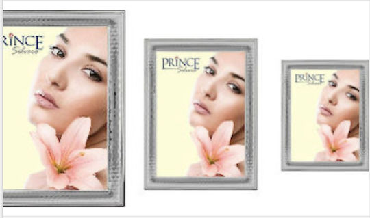 Prince Silvero Prince Silvero Multi Picture Frames 3 Positions Silver with Silver Frame MA S410W 3 Pieces