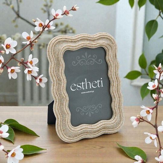 Estheti Home Bilderrahmen 10x15 Efe Sandstein Polyresin Crem 14,5x2x19,5cm 815-00054