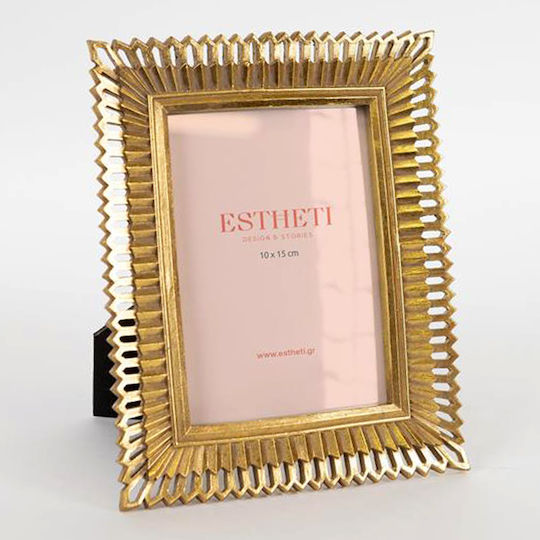 Estheti Home Κορνίζα Resin Χρυσή 10x15cm 17.8x2.2x22.3cm 756-12071