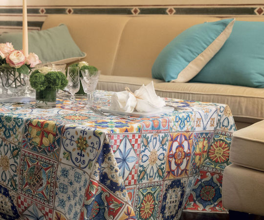Tessitura Toscana Telerie Τραπεζομάντηλο Βαμβακερό Tablecloth Camastra Πορτοκαλί 170x360εκ.