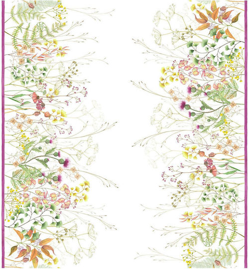 Tessitura Toscana Telerie Τραπεζομάντηλο Λινό Linen Tablecloth Selvatica Λευκό 170x170εκ.