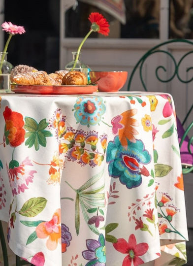 Tessitura Toscana Telerie Τραπεζομάντηλο Βαμβακερό Tablecloth Carel Πράσινο 170x270εκ.