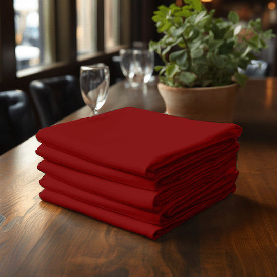 Meble odNowa Πετσέτα Φαγητού Σετ 10τμχ Red 40x40εκ.