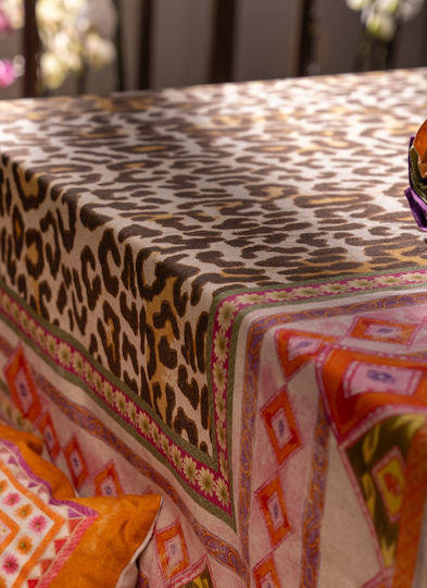 Tessitura Toscana Telerie Linen Tablecloth Jurta Purple 160x230cm
