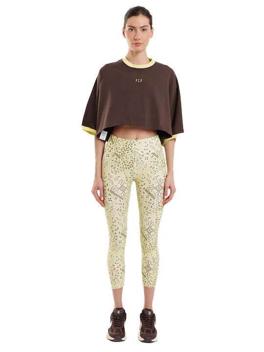 Lynn Καθημερινό Γυναικείο Cropped Κολάν Yellow