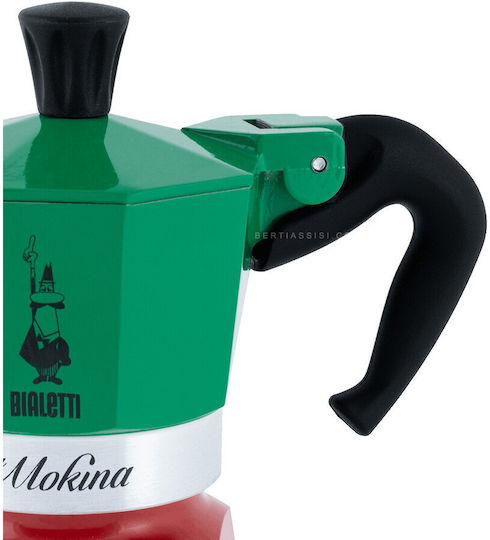 Bialetti La Mokina Italia Tricolore Espresso Pot 1 Cup Multicolour