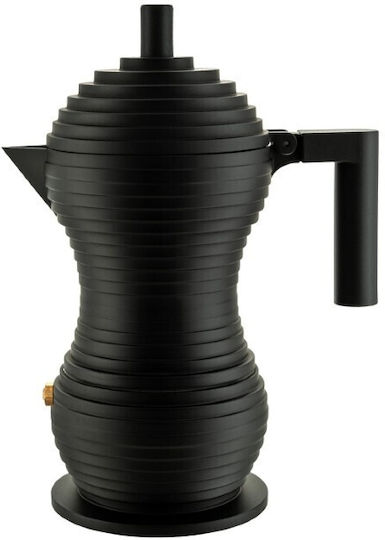 Alessi Alessi Stovetop Espresso Pot 3 Cups Black
