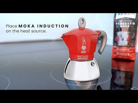 Bialetti Moka Induction Μπρίκι Espresso 2cups Κόκκινο