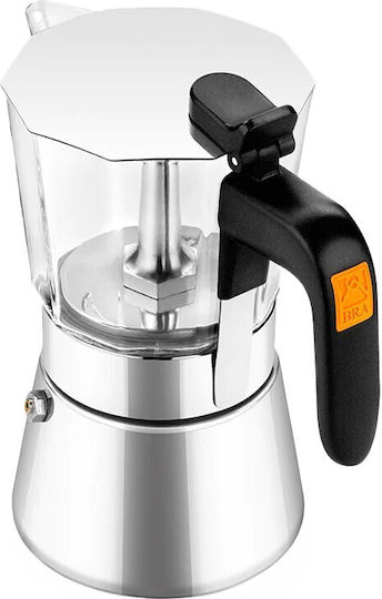 Bra Ηλεκτρικό Μπρίκι Espresso 6cups Inox Καφέ