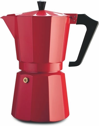 Pezzetti Italexpress Stovetop Espresso Pot for 6Cups Red