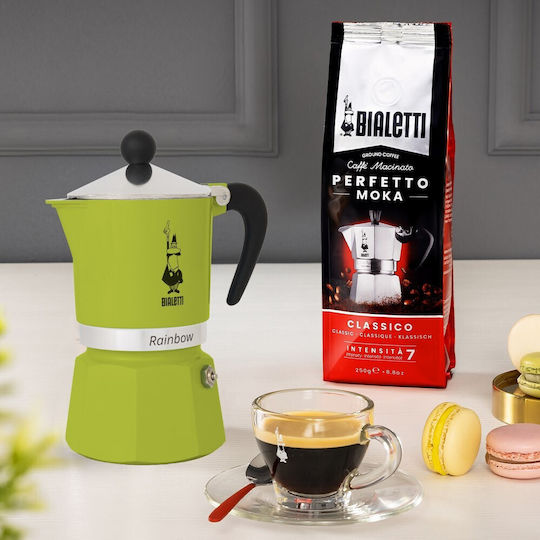 Bialetti Rainbow Cafetieră Pentru Plită Espresso 6 Căni Verde
