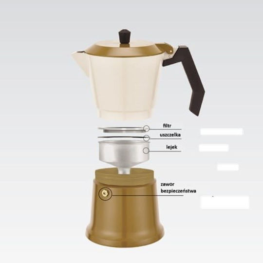 Maestro Espressokocher Für Den Herd Silber MR-1657-3-Beige