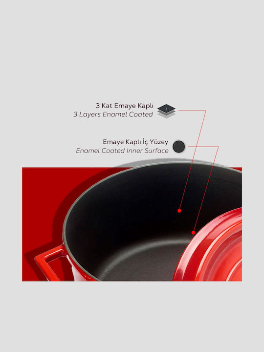 Lava Βαθιά Κατσαρόλα από Μαντέμι 6.7lt / 28cm
