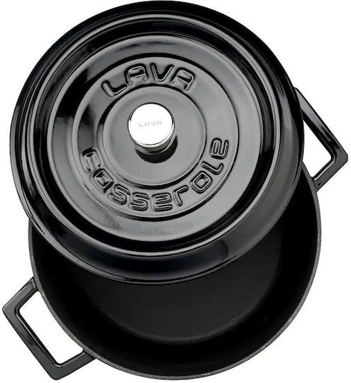 Lava Trendy Oală Adâncă Din Fontă 4.5lt 24cm Neagră