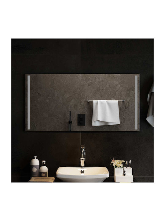 vidaXL Bathroom Mirror Led 100x50cm Transparent
