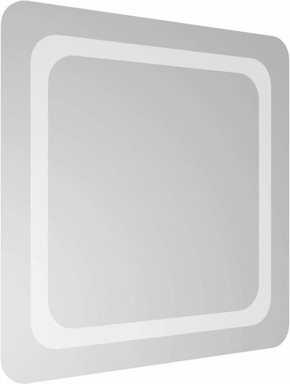 vidaXL Oglindă de baie Led 50x50cm Transparent