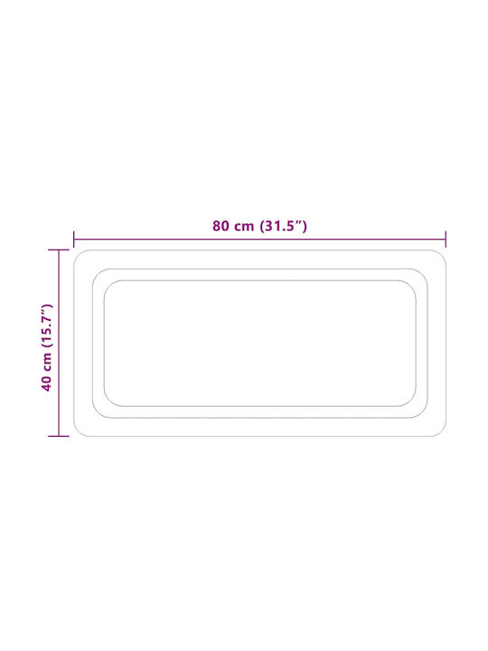 vidaXL Badezimmerspiegel Led 80x40cm Transparent