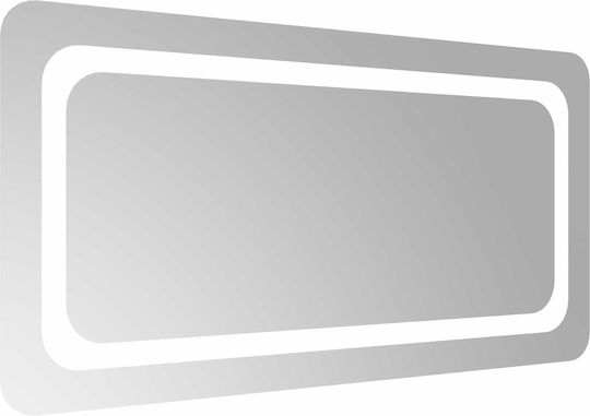 vidaXL Καθρέπτης Μπάνιου Led 80x40cm Διάφανος