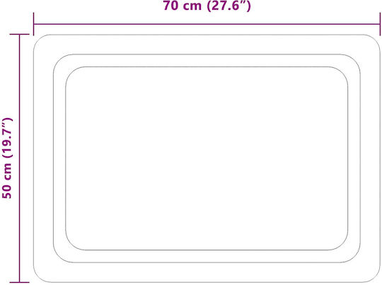 vidaXL Badezimmerspiegel Led 70x50cm Transparent