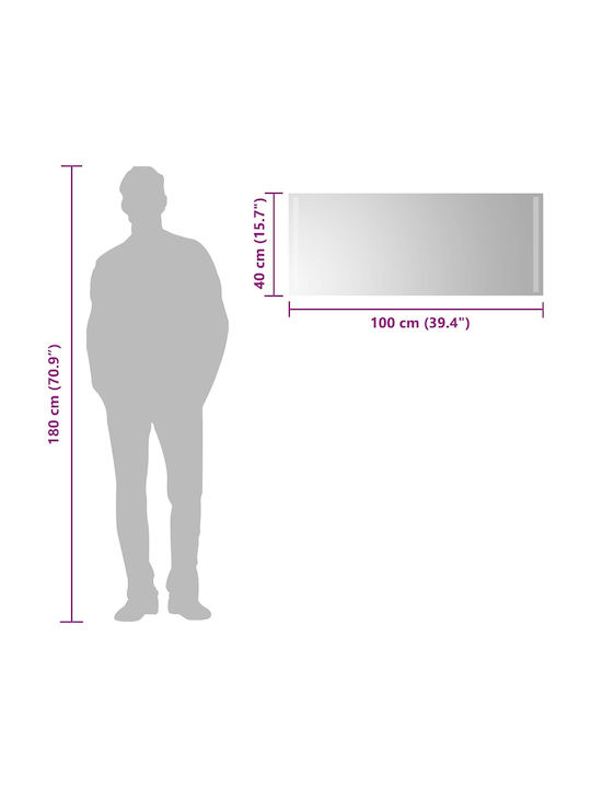 vidaXL Badezimmerspiegel Led 100x40cm Transparent