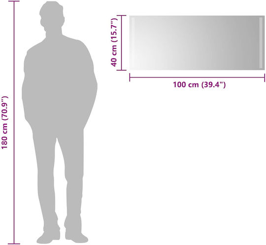 vidaXL Badezimmerspiegel Led 100x40cm Transparent