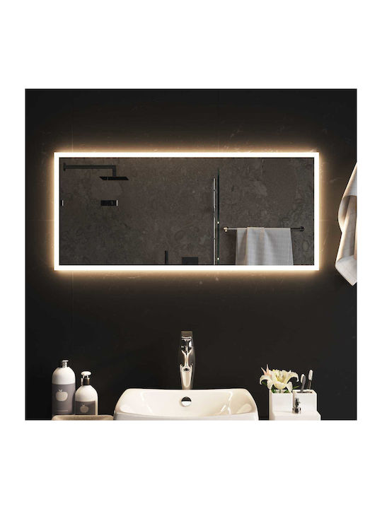 vidaXL Bathroom Mirror Led 90x40cm Transparent