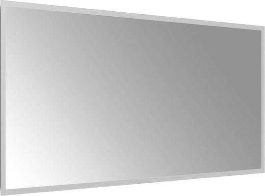 vidaXL Oglindă de baie LED 100x50cm Transparentă