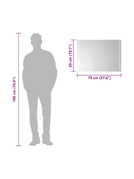 vidaXL Badezimmerspiegel Led 70x50cm Transparent