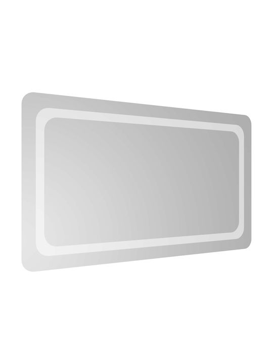 vidaXL Badezimmerspiegel Led 90x50cm Transparent