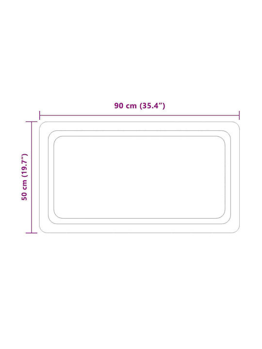 vidaXL Badezimmerspiegel Led 90x50cm Transparent