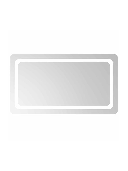 vidaXL Badezimmerspiegel Led 90x50cm Transparent