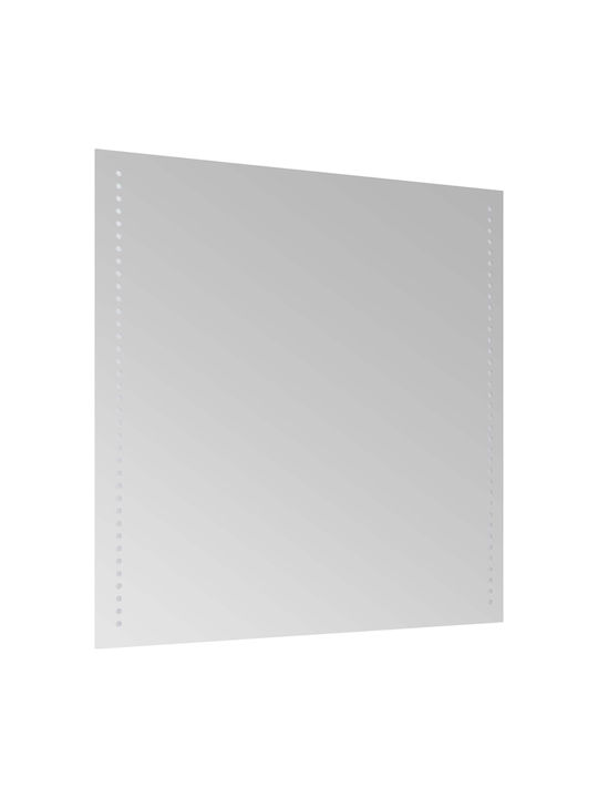 vidaXL Καθρέπτης Μπάνιου Led 60x60cm Διάφανος