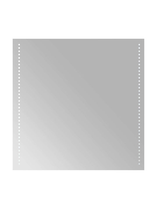 vidaXL Καθρέπτης Μπάνιου Led 60x60cm Διάφανος