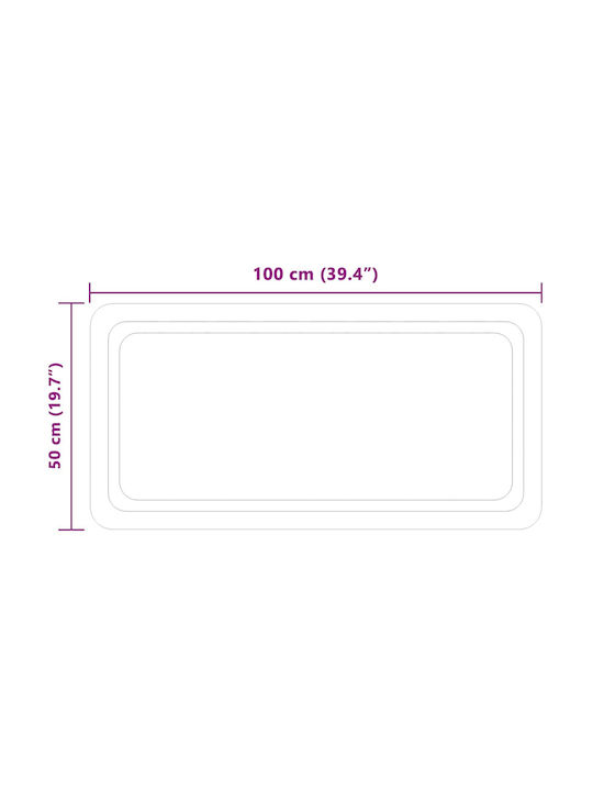 vidaXL vidaXL Bathroom Mirror Led 100x50cm Transparent