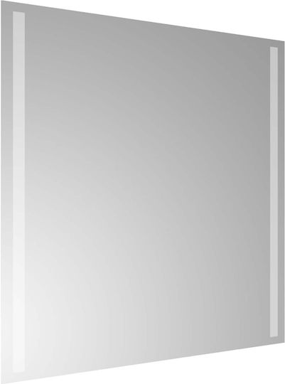 vidaXL Badezimmerspiegel Led 60x60cm Transparent