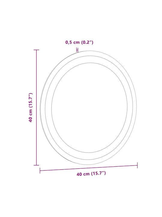 vidaXL Badezimmerspiegel Led Berührung 40x40cm Transparent