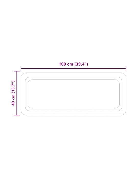 vidaXL Oglindă de baie Led 100x40cm Transparent