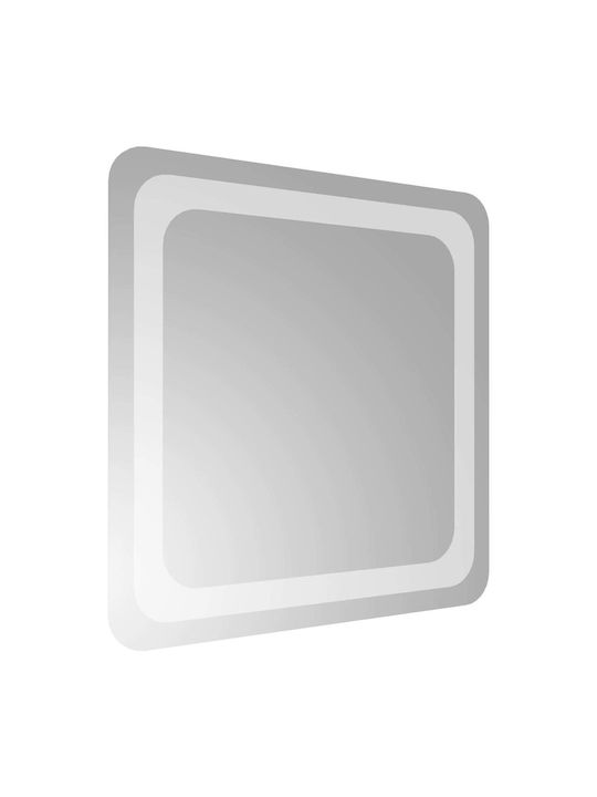 vidaXL Καθρέπτης Μπάνιου Led 40x40cm Διάφανος