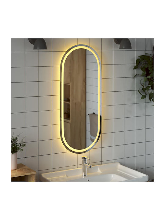 vidaXL Badezimmerspiegel Led 100x45cm Transparent
