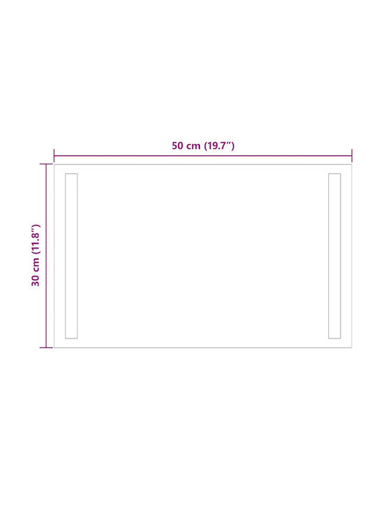 vidaXL Badezimmerspiegel Led 50x30cm Transparent
