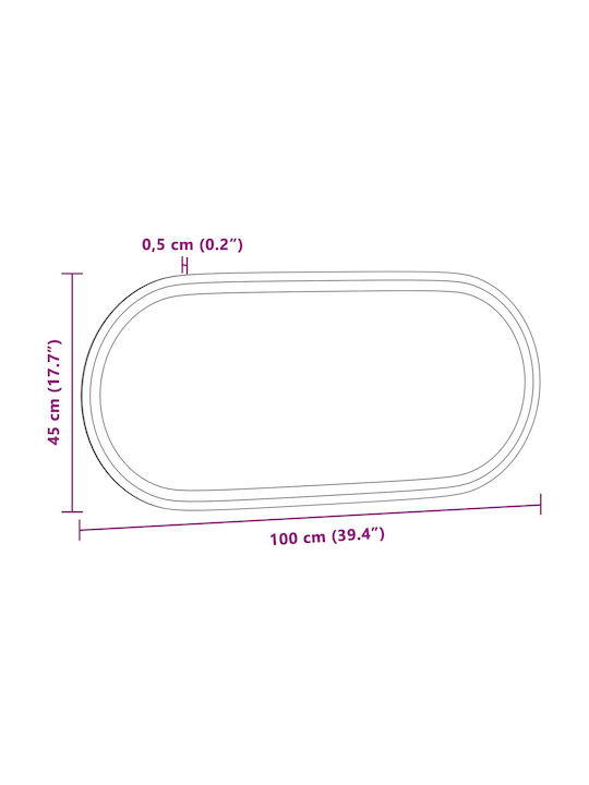 vidaXL Badezimmerspiegel Led 100x45cm Transparent