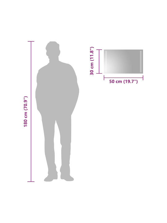 vidaXL Badezimmerspiegel Led 50x30cm Transparent
