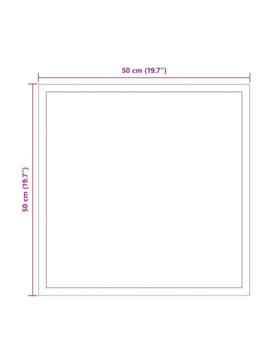 vidaXL Badezimmerspiegel Led 50x50cm Transparent