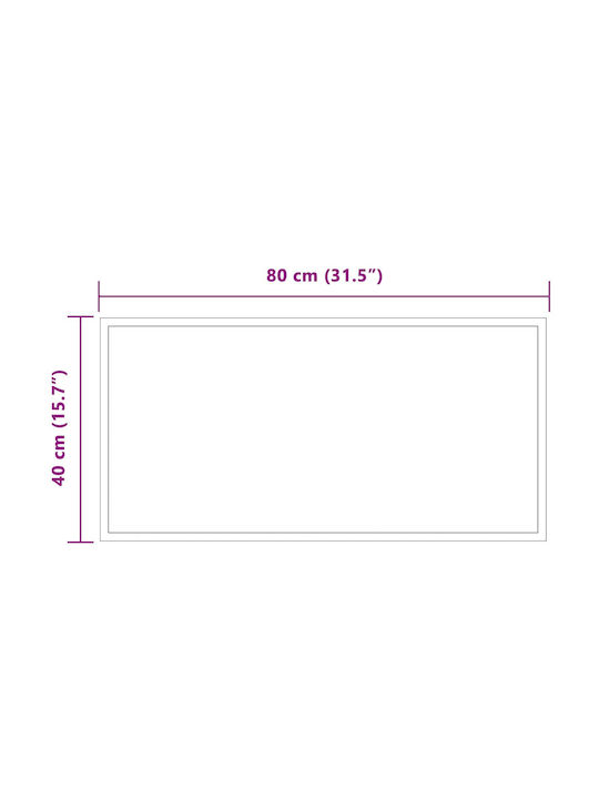 vidaXL Καθρέπτης Μπάνιου Led 80x40cm Διάφανος