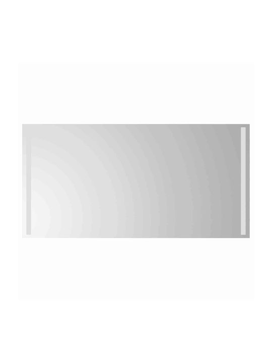 vidaXL Badezimmerspiegel Led 100x60cm Transparent