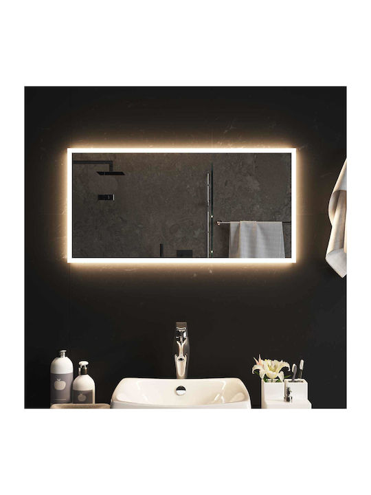 vidaXL Καθρέπτης Μπάνιου Led 80x40cm Διάφανος