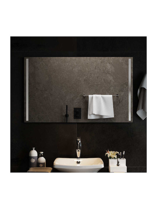 vidaXL Badezimmerspiegel Led 100x60cm Transparent