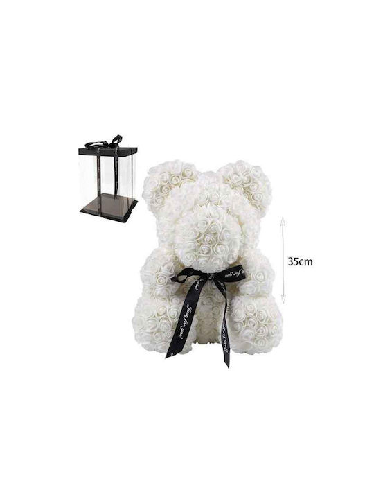 Teddy Bear Artificial Red Roses 35cm 0316002