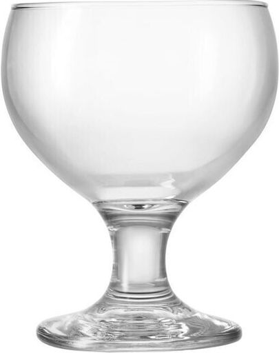 Borgonovo Palm Ice Cream Serving Bowl Round Glass Transparent with Diameter 12cm